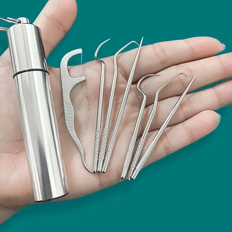 GleamPick - Reusable Stainless Steel Oral Care Set