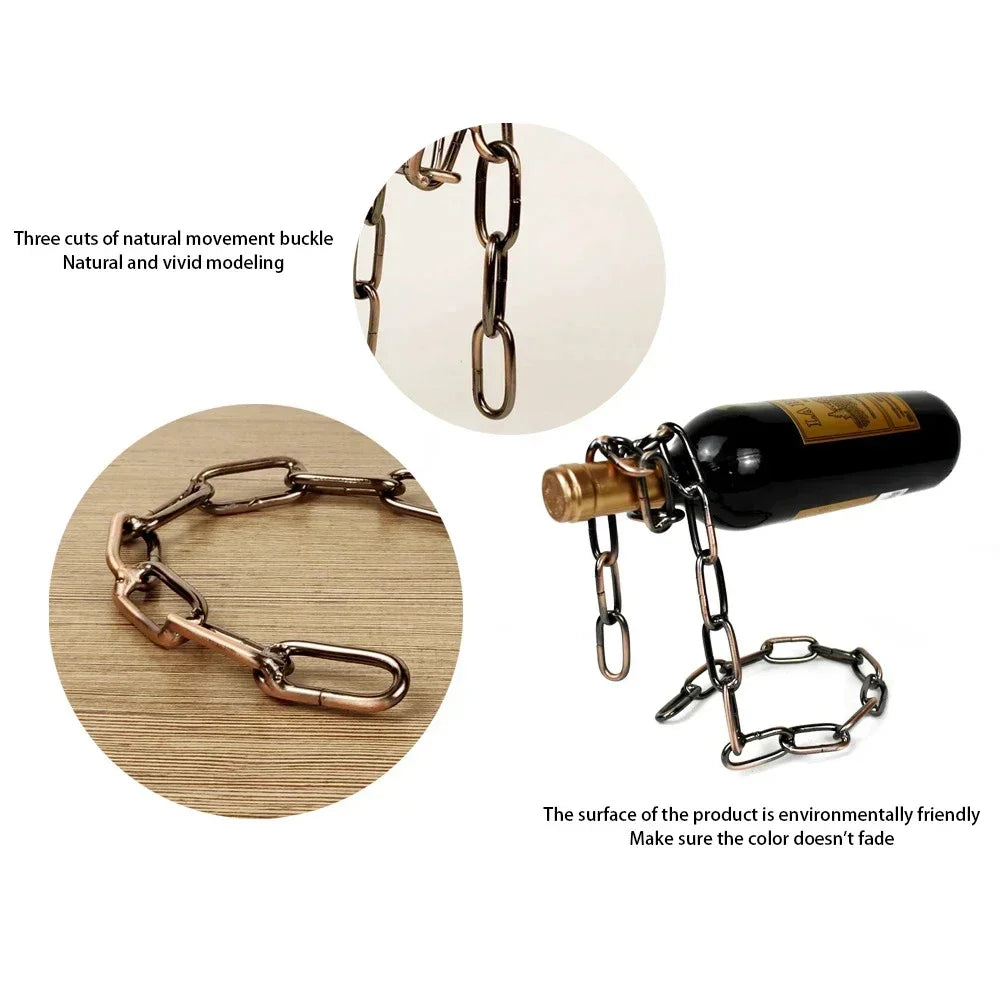Hanging Chain Rack - Wine Bottle Holder