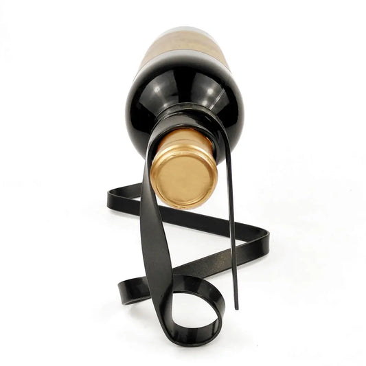 Floating Iron Suspended Colored Wine Rack Poised